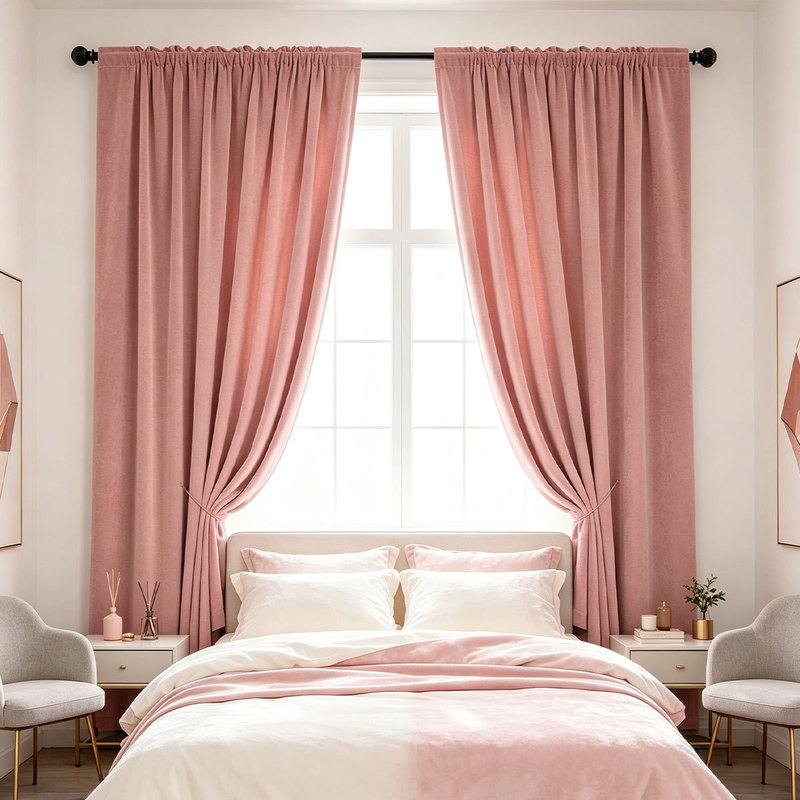 2 sztuki zasłon z aksamitnymi  – Curtain Rods recenzja i cena