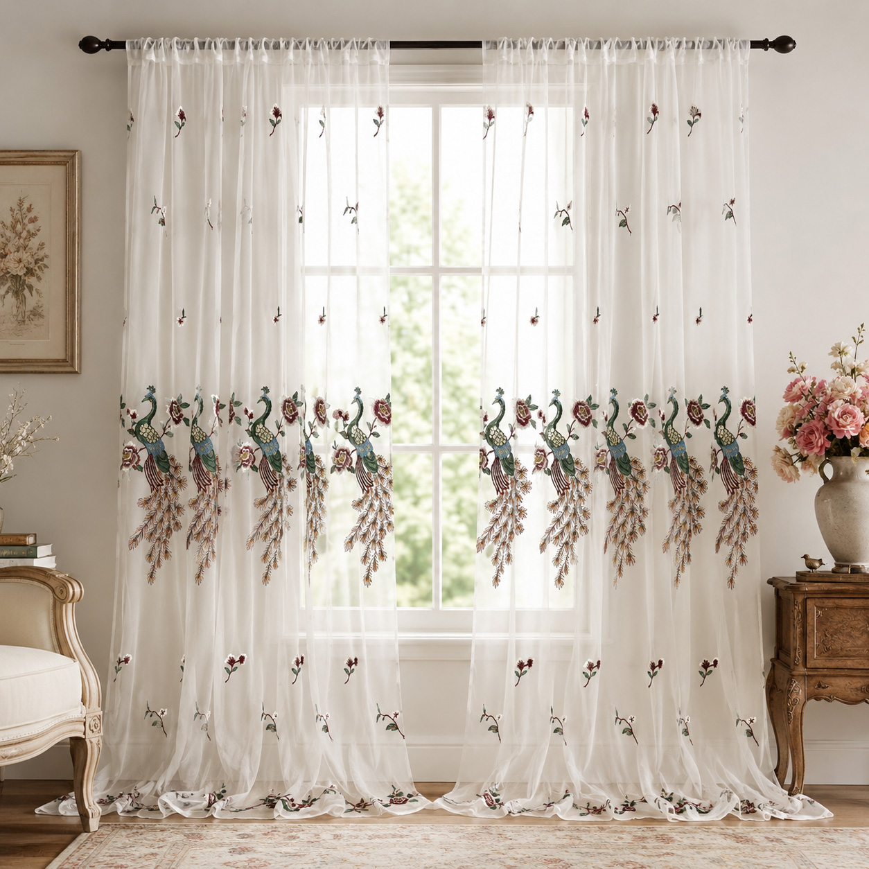 1 sztuka, biała, świeża, w sty – Curtain Rods recenzja i cena