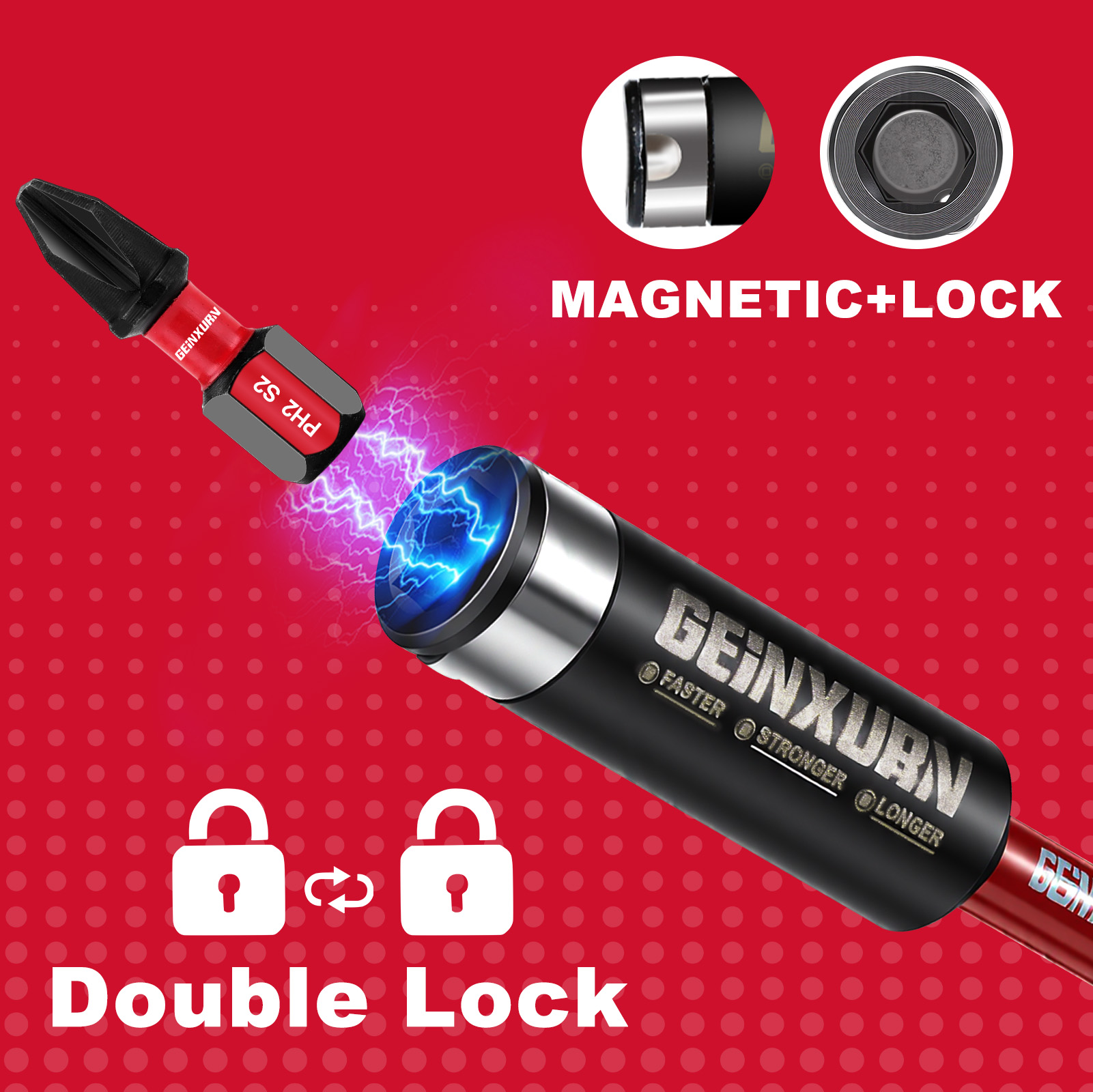 Geinxurn, zestaw 2 sztuk: bit  – Drill Bits recenzja i cena