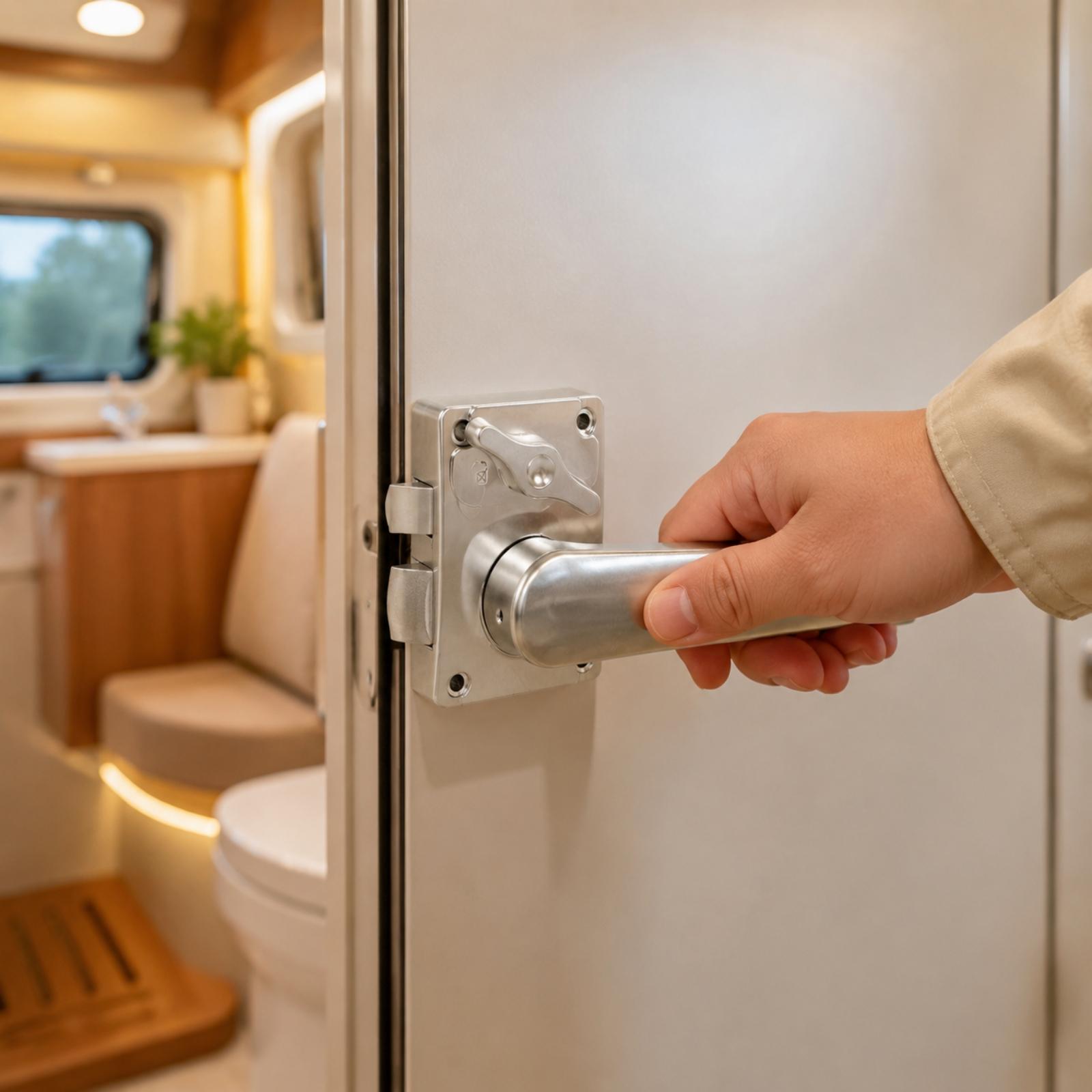 Zamek do drzwi łazienki w kamp – Door Handle recenzja i cena